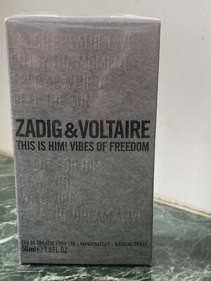 Zadig & Voltaire This Is Him! Vibes of FREEDOM Eau de Toilette 1.6fl oz/50ml NEW