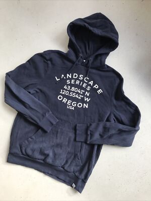 Hoodie Blau M Landscape Oregon Tasche Bündchen Zugband C&A