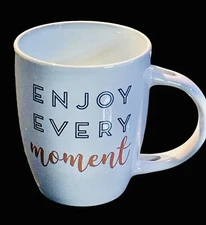 Coffee Mug Enjoy Every Moment  Coffee Cup With Spoon Best Gift  11.69 oz
