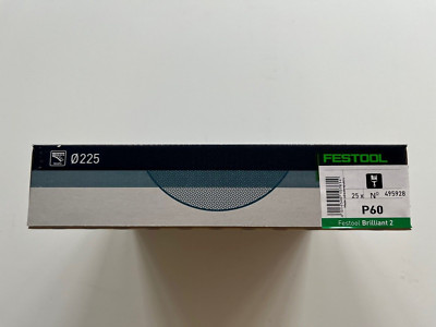 Pack Festool Schleifscheiben Ø225 P60 'Brilliant 2' für Langhalsschleifer LHS
