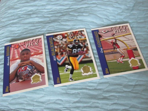 1997 Topps Canton Minted NFL Football Cards -Tony Gonzalez, W Dunn, & Blackwell