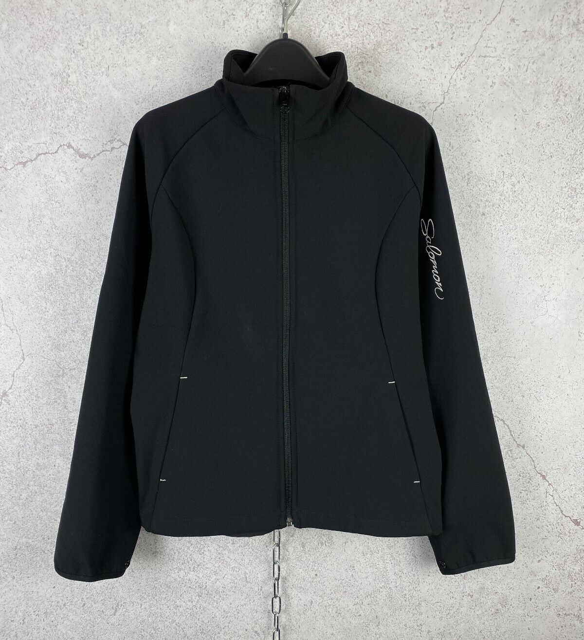 Giacca Salomon donna soft shell full clima pro zip nera taglia S