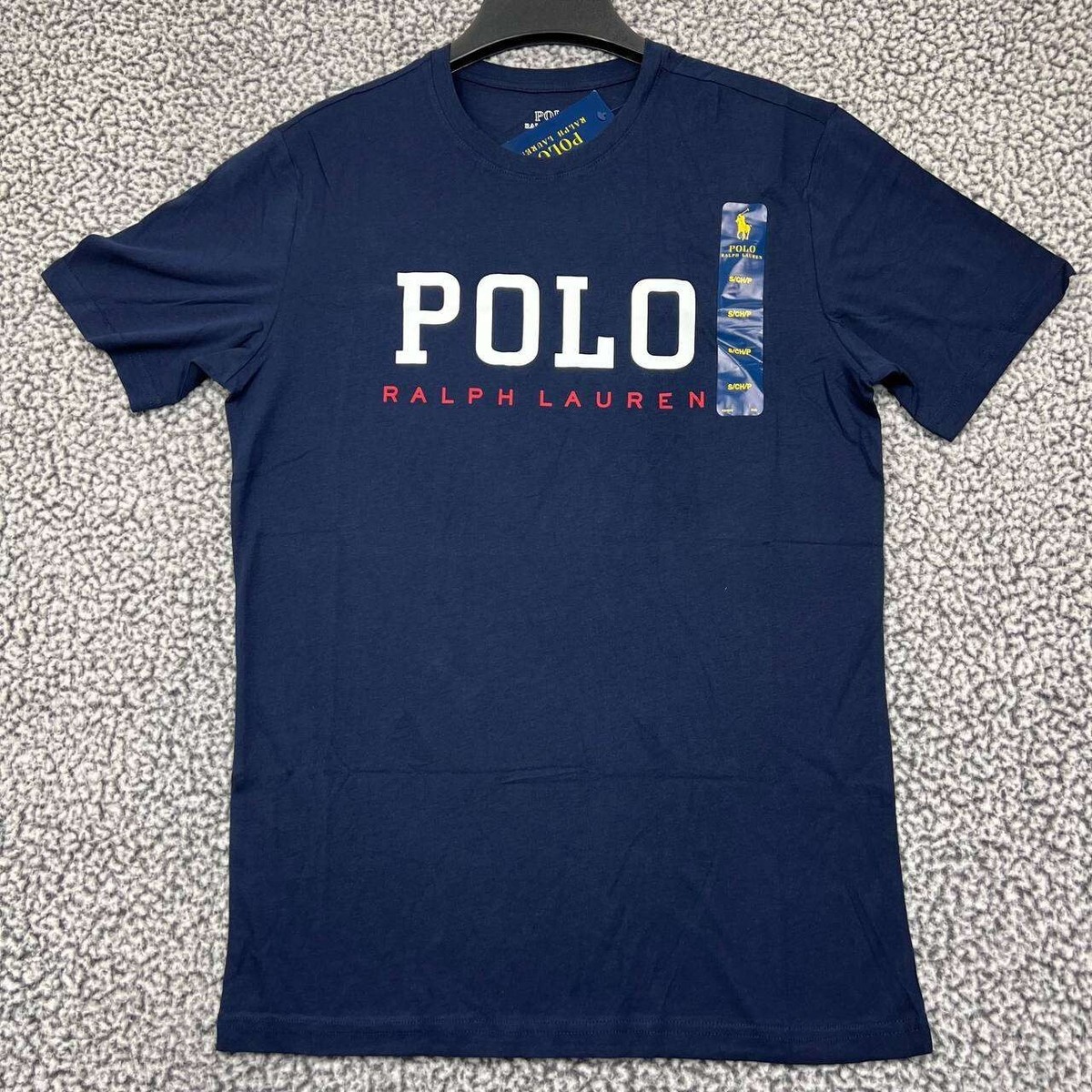 Polo Ralph Lauren Shirt Men Small Navy Short Sleeve Crew Neck