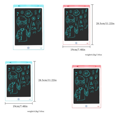 US 1-2 Pack 12'' LCD Tablet Colorful Doodle Board Drawing Pad Kids Toys Gifts