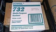 CASE OF 12 Dow Corning Dowsil 732 BLACK Multi-Purpose Sealant 10.1 oz. ea.