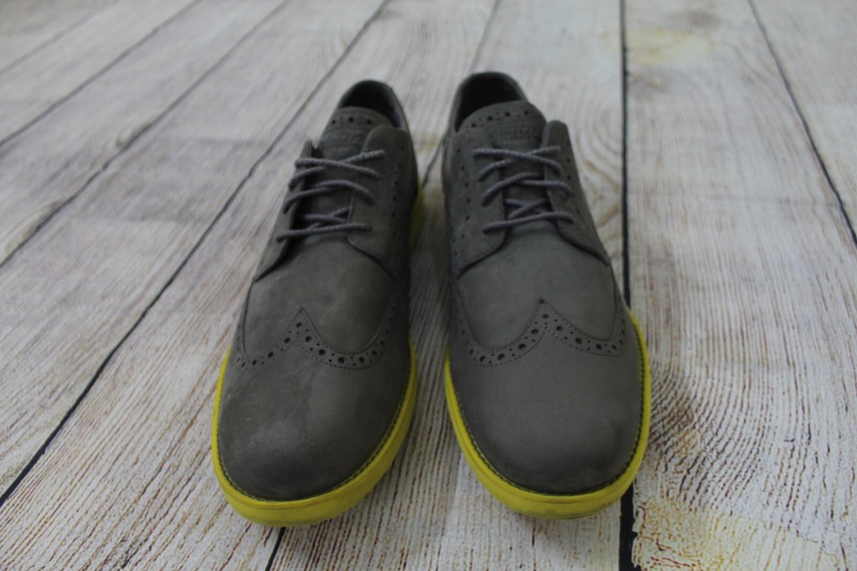 Timberland Earthkeepers AntiFatigue Grey Yellow Suede Leather Wingtip