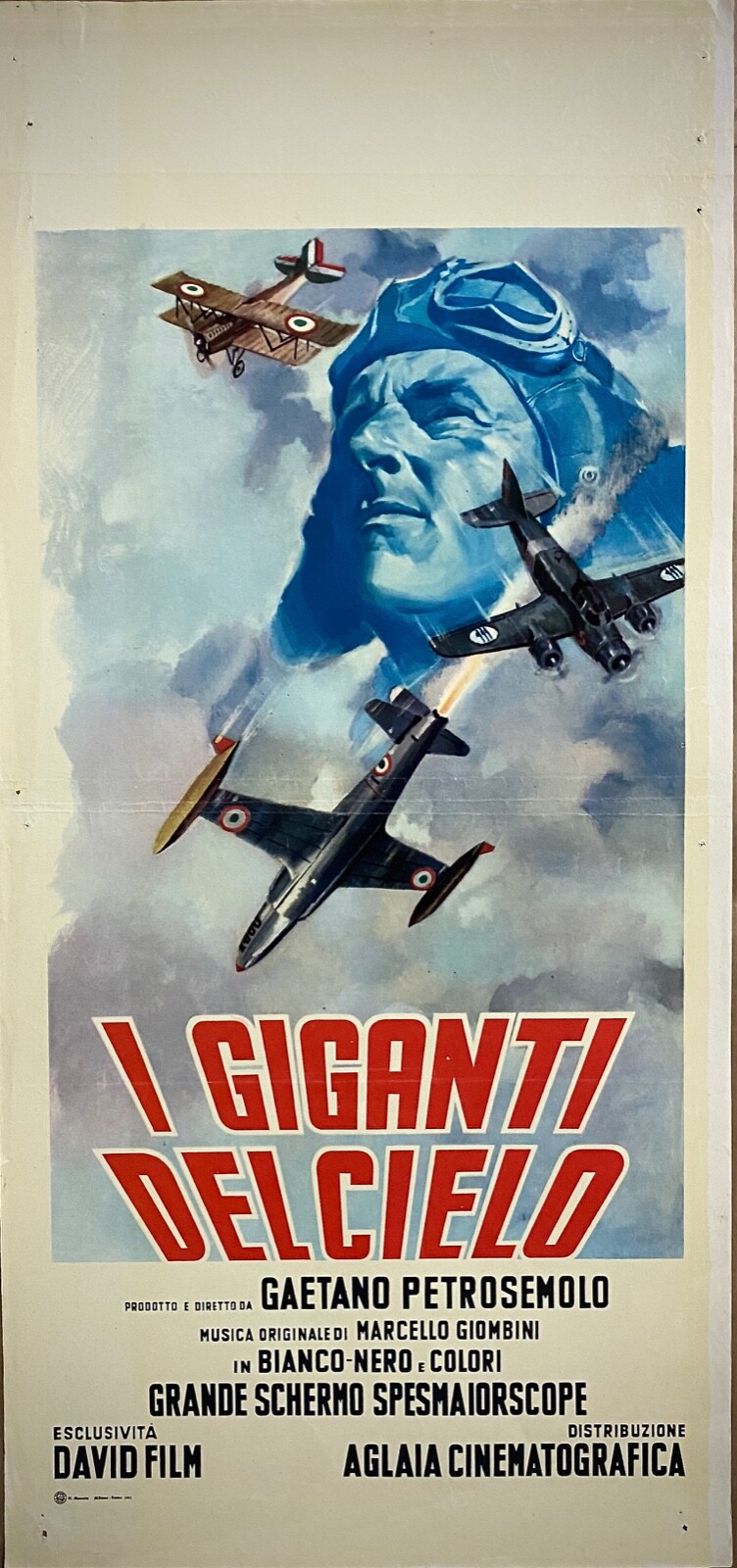 Locandina originale film I GIGANTI DEL CIELO (1961) - Regia di Gaetano Petrosemolo