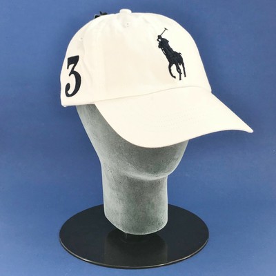 NWT Polo Ralph Lauren White Big Pony Cotton Chino Baseball Cap Hat | eBay
