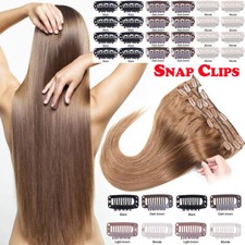 CLEARANCE 32mm 50X Set Snap Clips For Clip In Hair Extensios/Weft Wigs UK SELLER