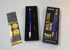 Glopus 9 In 1 Multi-tool Pen Set Ruler, Stylus Top Screwdriver LED light