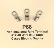 100 Non-Insulated RING Uninsulated Terminal Connector #12-10 Wire #8 Stud MOLEX