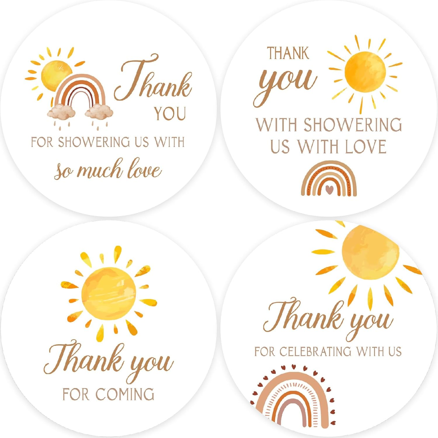 80 Pcs Baby Shower Thank You Stickers, Thank You for Celebrating Stickers Labels