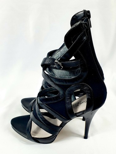 ZOE WITTNER 'Electric' Black Leather Women's High Heel Shoes EU 35 (Aus Seller) - Picture 4 of 8