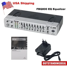 FBQ800 9-Band Graphic EQ Equalizer Feedback Suppressor Anti-howling Equalizer US