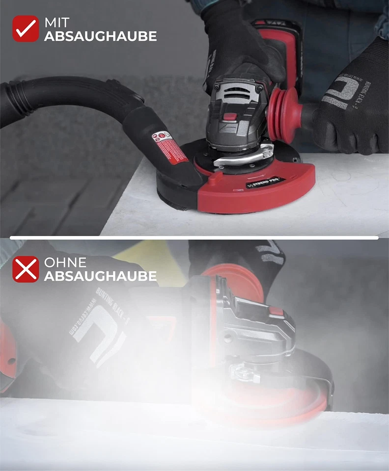 Absaughaube für Winkelschleifer 125mm / 115mm | Universal Fit | Flex Absaugun... - Bild 2 von 4