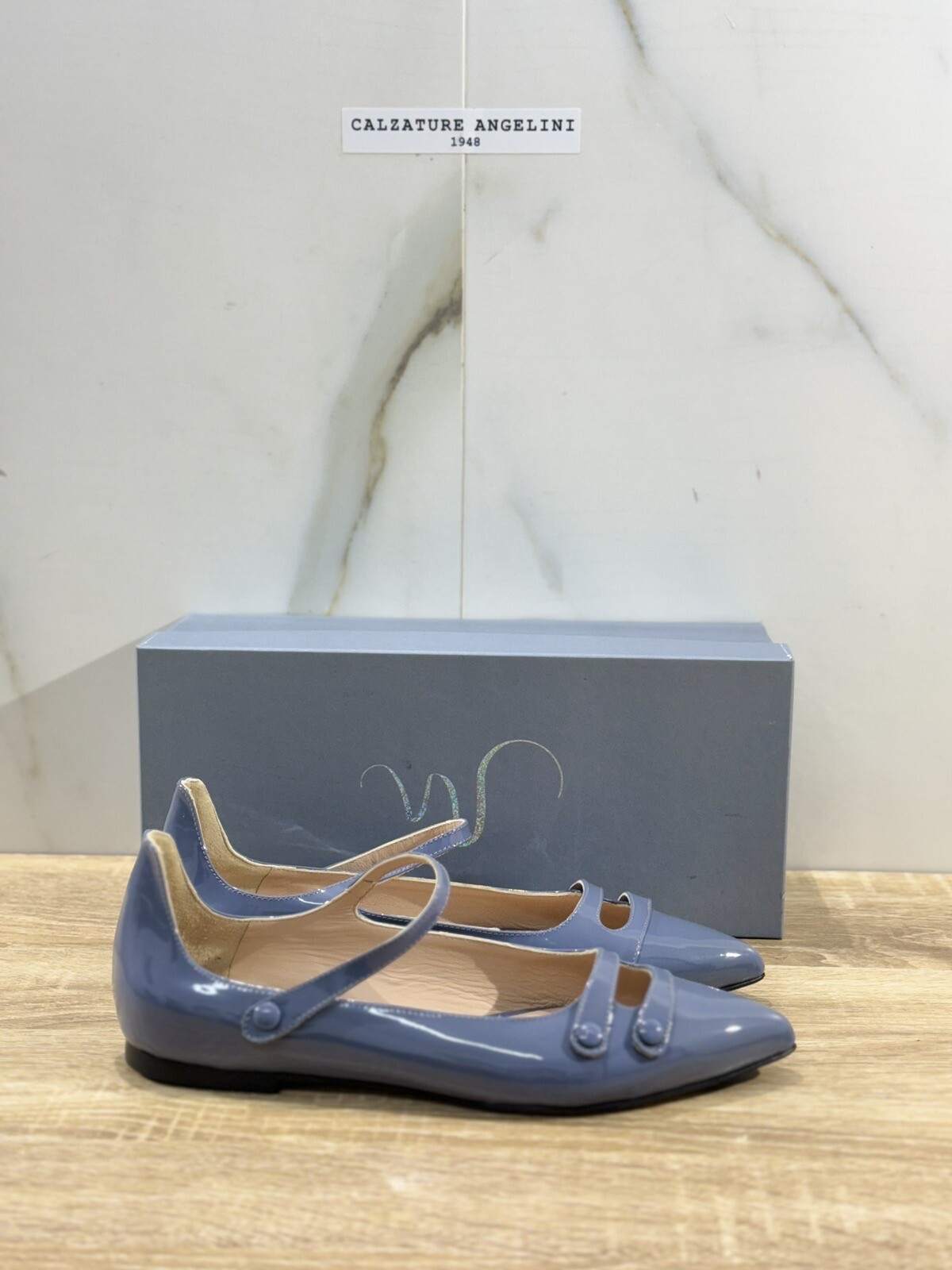 Mia Moltrasio Ballerina Mujer Charol Gris Lujo Ballet Mujer Hecho a Mano 41