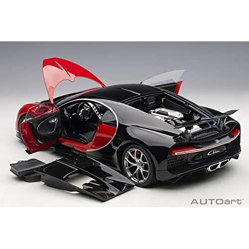 AUTOart 1/12 BUGATTI CHIRON 2017 Red Black 12113 w/Tracking NEW - Picture 3 of 10