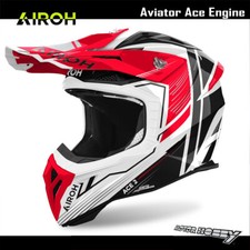 CASCO AIROH IN FIBRA CROSS ENDURO AVIATOR ACE 2 ECE 22.06 ENGINE RED GLOSS