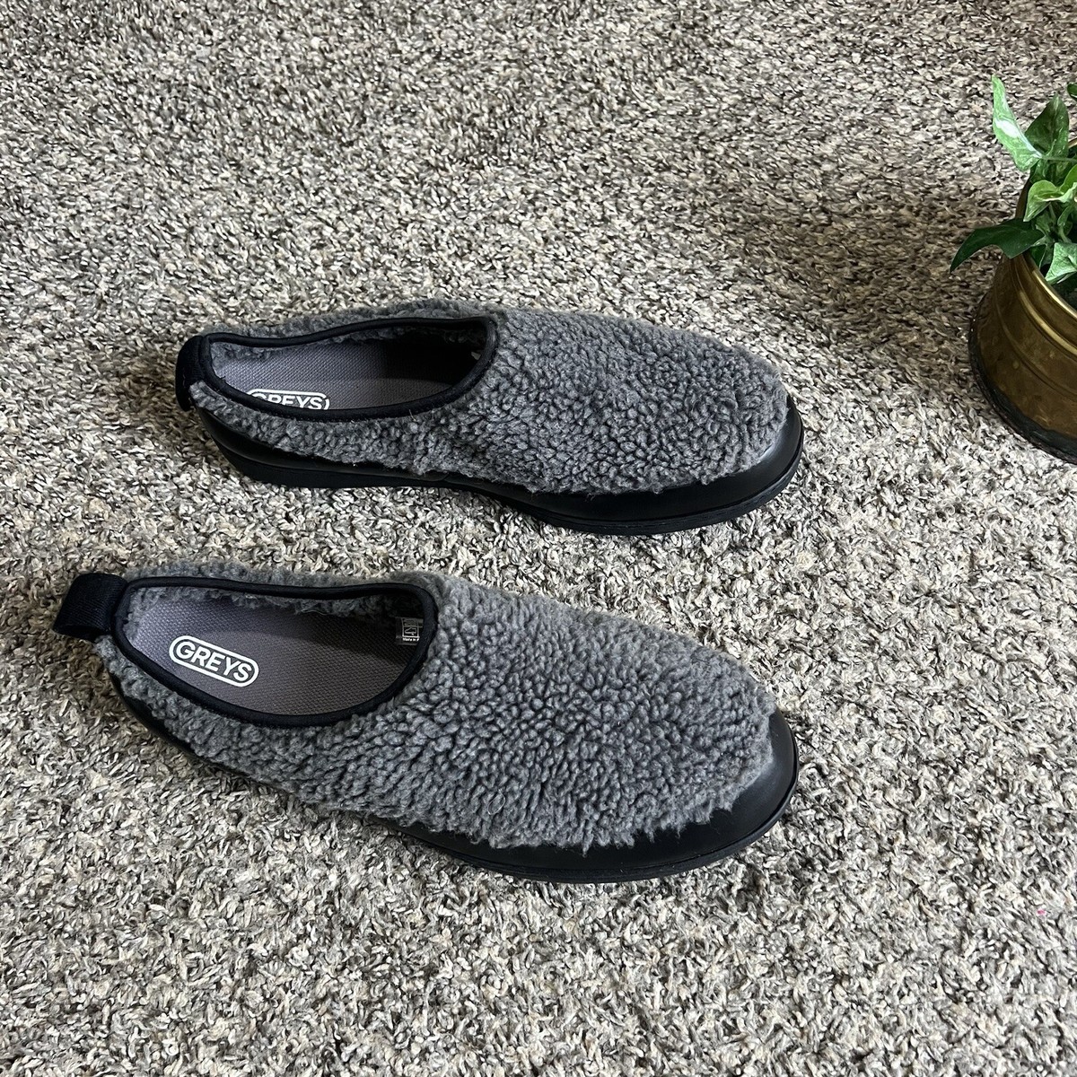 Greys Men\'s Sherpa‎ Fleece Slipper Boot Size 11 Greys Sherpa Fleece Slipper Boot - Charcoal/Black | Slippers  main image 3