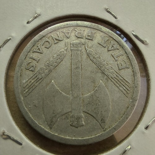 WW2 1943 France 2 Francs Coins.#445 - 第 2/4 張圖片