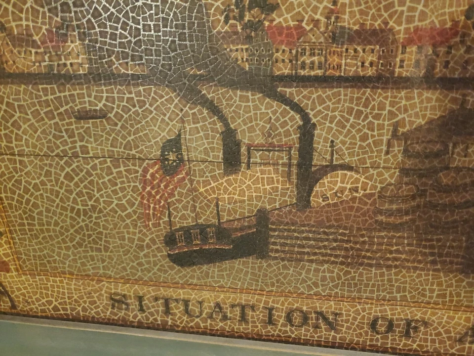 SITUACIÓN DE AMÉRICA, 1848 34 1/2" X 22" ENMARCADO  Foto 4 de 4