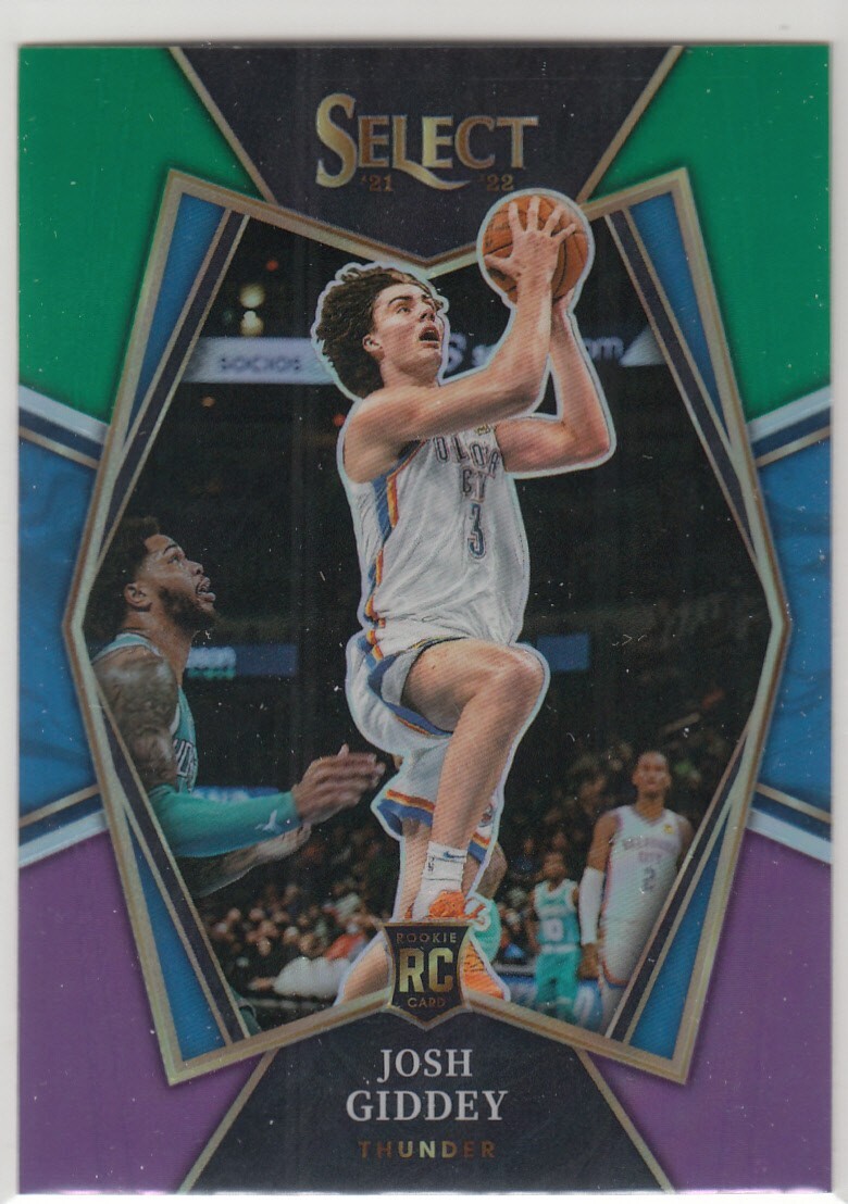 2021-22 Panini Select Parallel Holo Green White Purple JOSH GIDDEY #143 Thunder