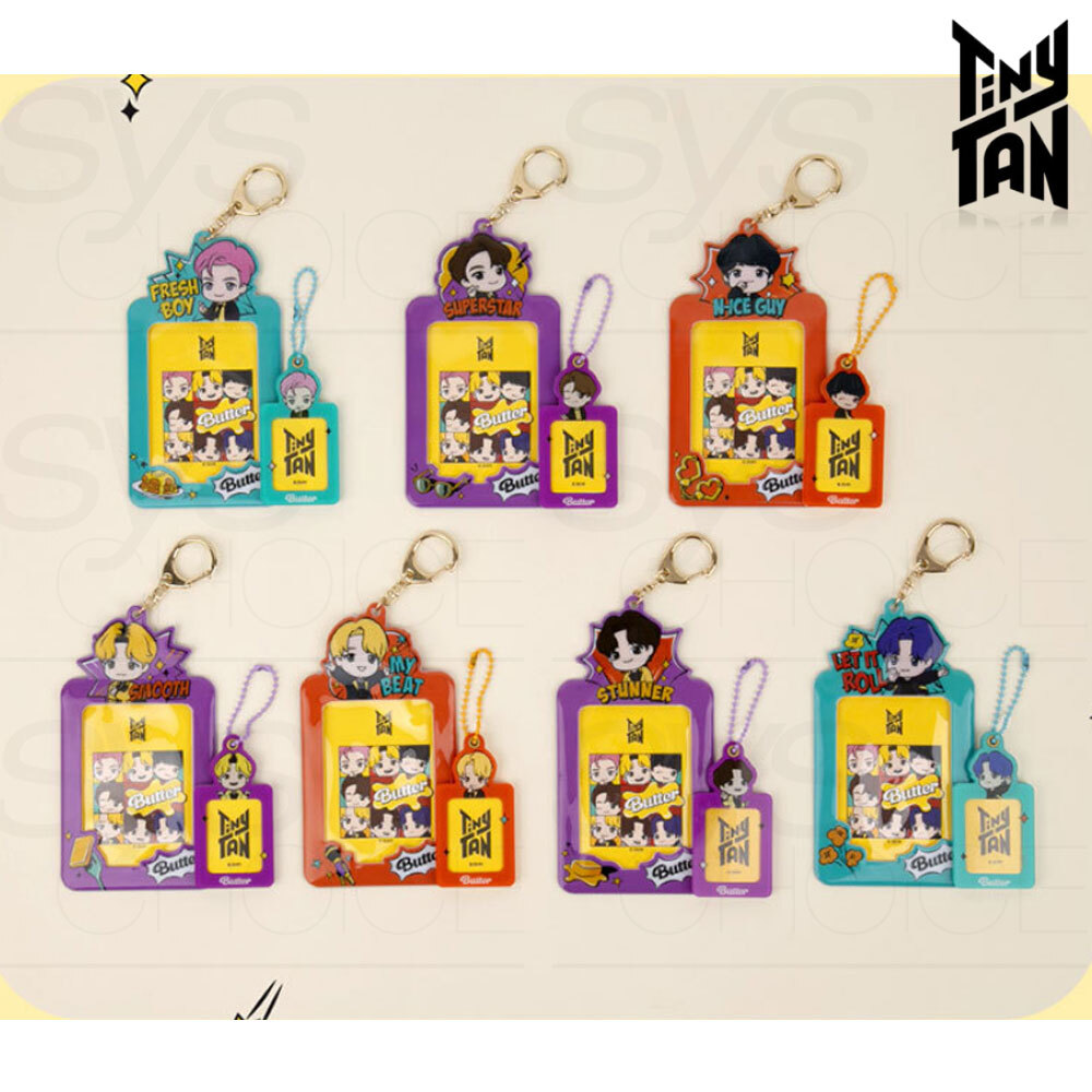 BTS TinyTAN Official Authentic Photocard Key Holder Butter Ver +