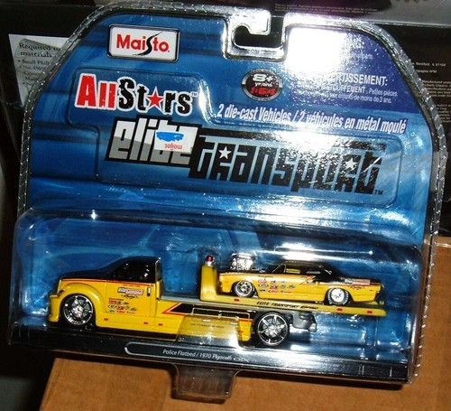 Maisto All stars Elite Transport 1:64 Car and Hauler 1970 Plymouth GTX