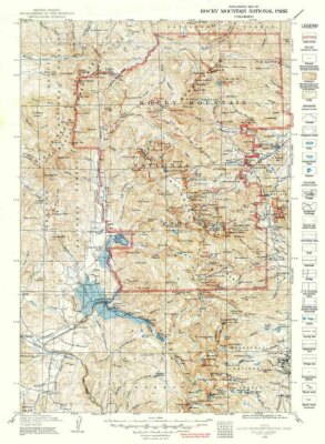 【完売品】NORMSACK Topographic Mountain③ 1915 Topo Map of Rocky Mountain National Park Colorado | eBay