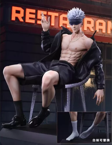 Jujutsu Kaisen Gojo Satoru 1/6 Figure GK Statue Collectible Model W/two Heads - Picture 2 of 6