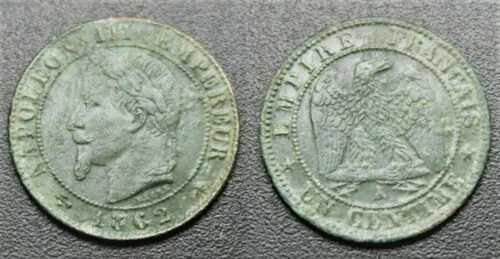 Pièces de monnaie françaises de 1 centime en bronze pour 1 Centime qualité TB