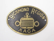 Richmond Region AACA Automotive Car Metal Plague
