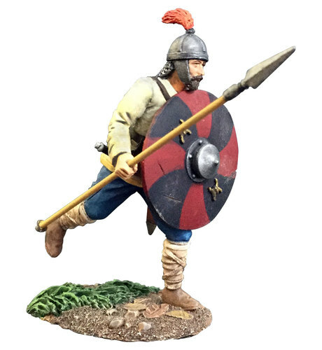 William Britains Wrath of the Northmen Saxon Warrior Running with Spear 62116
