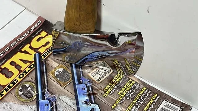 Espejo de hacha Winchester restaurado pulido y mango de langosta negra personalizado! Foto 4 de 4