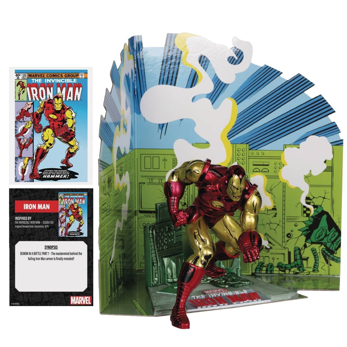 1/10 Scale Marvel Wave 1 The Invincible Iron Man #126 Figure