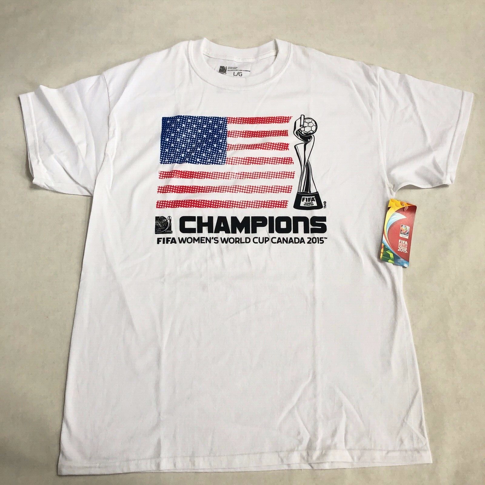 USA Women Soccer TShirt FIFA World Cup Canada 2015 Champions Sold Only At Game eBay