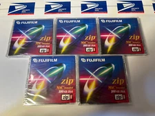 Lot of 5 FujiFilm 100 MB Zip Disks Mac formatted Factory sealed