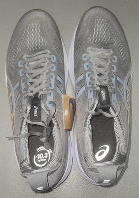 men's Asics GEL-KAYANO 32 shoes in Steel Grey/Aegean Blue, size US 12 1/2