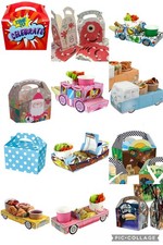 food party boxes tray kids birthday lunch tray drink meal Joblot wholesale Mixed