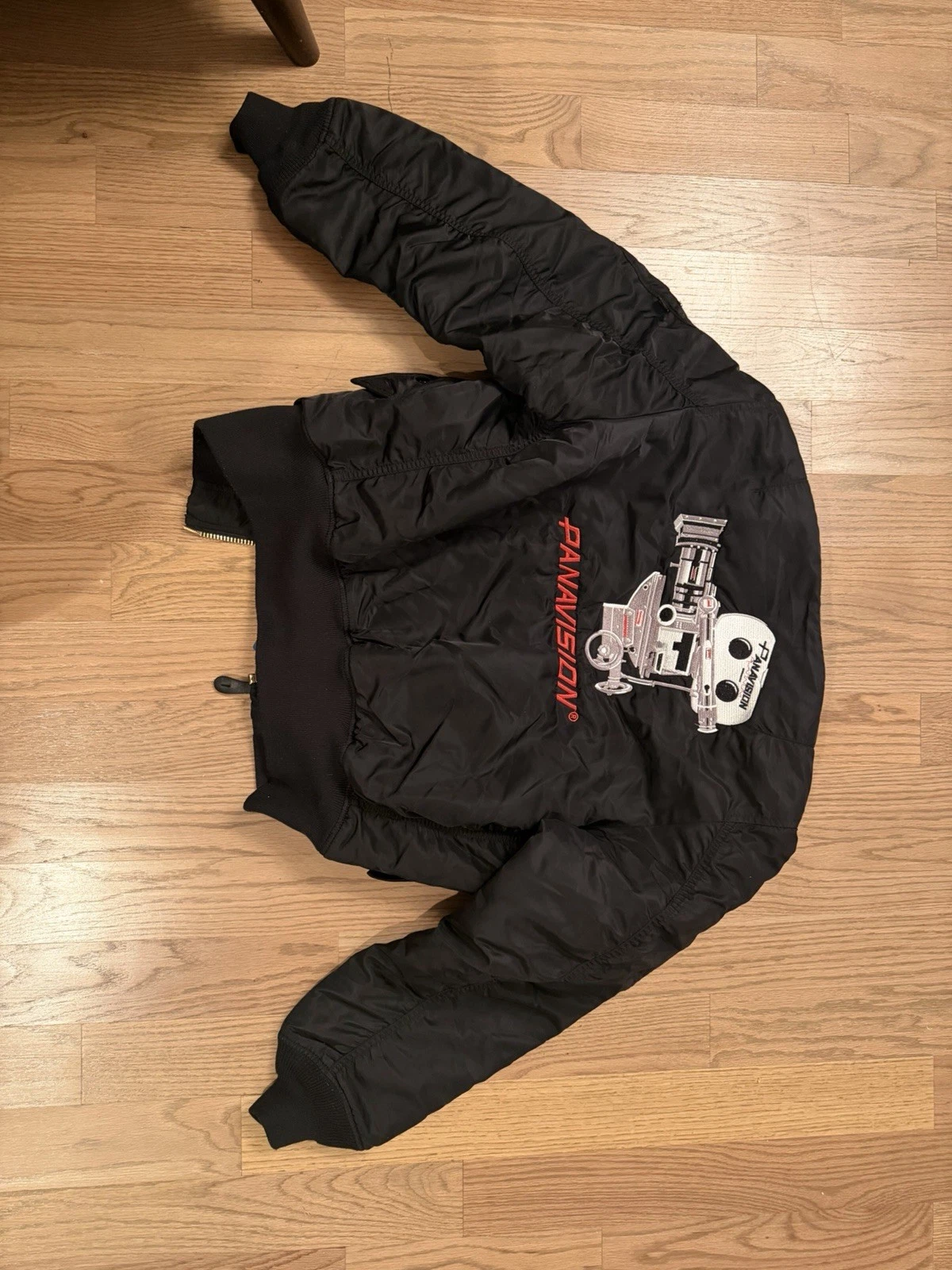 Panavision Crew Alpha industries Black Bomber Jacket size SMALL S - product detail image 2