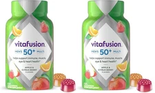2 Pack Vitafusion Men's 50+ Daily Multivitamin, Gummy Vitamins, 120 each, 07/26