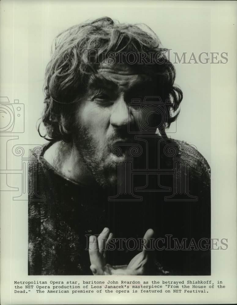 1972 Press Photo Baritone John Reardon Starring In 