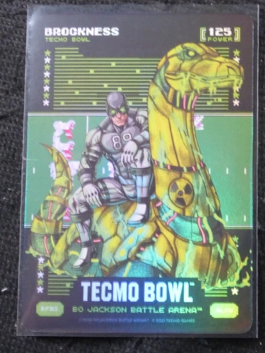 BO JACKSON BATTLE ARENA TECMO BOWL BROCKNESS BROCK BOWERS GLOW BATTLE FOIL BF82