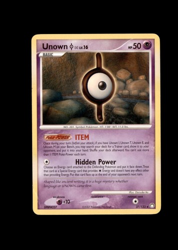 Unown [I] 37/123 Rare Mysterious Treasures Pokemon Damaged