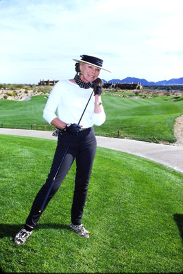 ELKE SOMMER, CELEB. GOLF TOURNAMENT, 2000, 35mm Slide