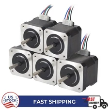 1-5x Nema 17 Stepper Motor 45Ncm(64oz.in) 1.5A 39mm 4-wire w/ 1m Pin Connector