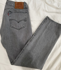 Levi's 501  93 series Men's Gray Light Wash Straight Fit Mid Rise Button Fly