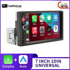 7" Single 1 Din Touch Screen Car Stereo Radio Android Auto Apple Carplay FM BT