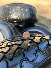 Classic Mini Minilite Style 4.5x10 Wheels Blockley Tires 1k Miles Nut Set