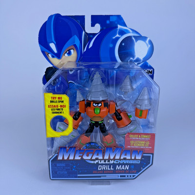 Mega Man Fully Charged 7 Inch Action Figure | Deluxe Drill Man